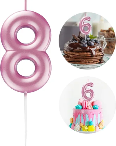Miniatura 194 de Velas número 2 arcoíris con número 3D de feliz cumpleaños para decoración de fiesta de pastel de cumpleaños, suministros de celebración