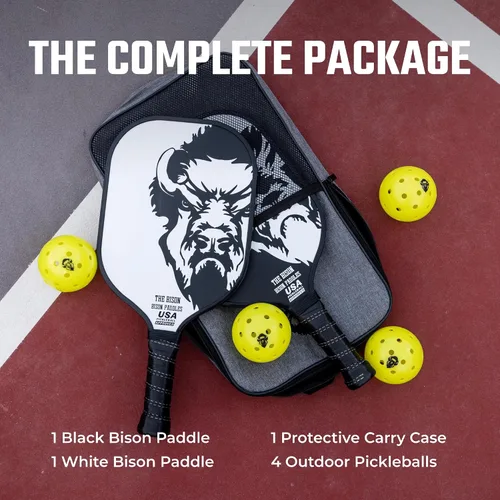 Miniatura 6 de Bison Paddles: Paletas de pickleball de grafito de carbono, raquetas ligeras de pickleball Núcleo compuesto de panal que mejora la colocación