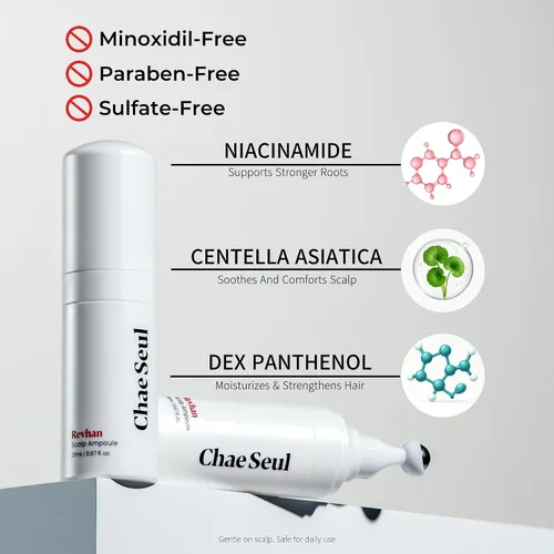 Miniatura 3 de Revhan Scalp Serum para la pérdida y adelgazamiento del cabello - Suero para el crecimiento del cabello para hombres y mujeres con ácido salicílico