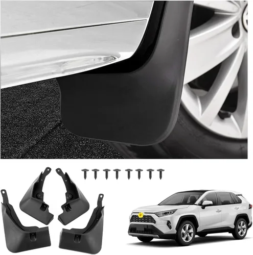CDEFG - Guardabarros mejorados para RAV4 2019 2020 2021 2022 2023 2024 guardabarros para guardabarros delanteros y traseros, juego de 4 (negro)