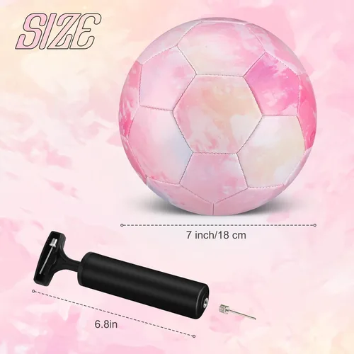 Miniatura 2 de HyDren Balón de fútbol para niños, tamaño 3 con inflador, oficial de dibujos animados, duradero, deportes al aire libre, interiores, juego