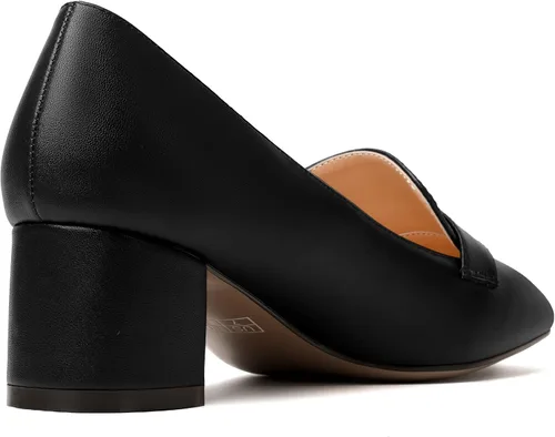 Miniatura 5 de MODENCOCO Mocasines de tacón bajo grueso para mujer, cómodos, informales, de 2 pulgadas
