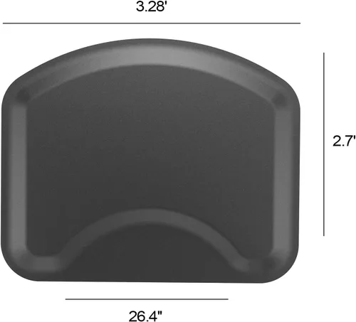 Miniatura 9 de OmySalon Tapete de peluquería antifatiga para peluquería, grueso tapete para silla de peluquero con corte redondo para peluquería de pie, peluquería
