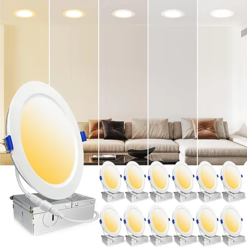 Miniatura 13 de LTBLIGHT Paquete de 4 luces LED empotrables de 6 pulgadas, 16 W MAX.2000LM Eqv.200W, 2700K/3000K/3500K/4000K/5000K seleccionables, luces empotrables