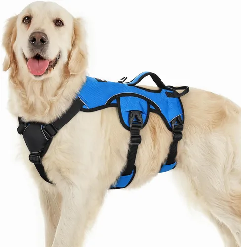 Miniatura 27 de rabbitgoo - Arnés para perro a prueba de fugas, arnés para mascotas acolchado suave de cuerpo completo, chaleco reflectante ajustable sin tirones