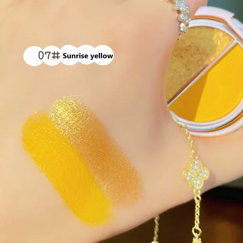 Miniatura 2 de Sombra de ojos de doble color, paleta de maquillaje de ojos de alto pigmento, polvo de sombra de ojos mate con brillo metálico, maquillaje de ojos