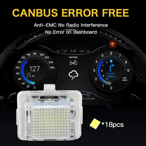 Miniatura 3 de Apmat - Conjunto de carcasa de lámpara de matrícula LED completa compatible con Mercedes-Benz W204 W204 5D W212 W216 W221 C E S CL Class Error