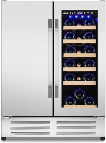 Miniatura 34 de Refrigerador de bebidas para 128 latas, 3.2 pies cúbicos con puerta de vidrio para bebidas, cerveza, soda, vino, pequeño refrigerador de cerveza