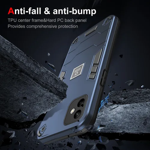 Miniatura 3 de Funda compatible con Huawei Y9 Prime (2019), compatible con Huawei Y9 Prime (2019) 4G STK-L21 2 en 1 [PC duro + TPU], funda de teléfono azul