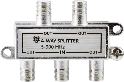 Miniatura 3 de GE Divisor de cable coaxial de 3 vías, rango de 5-900 MHZ, compatible con coaxiales RG59 RG6, audio, video, funciona con TV HD, cable