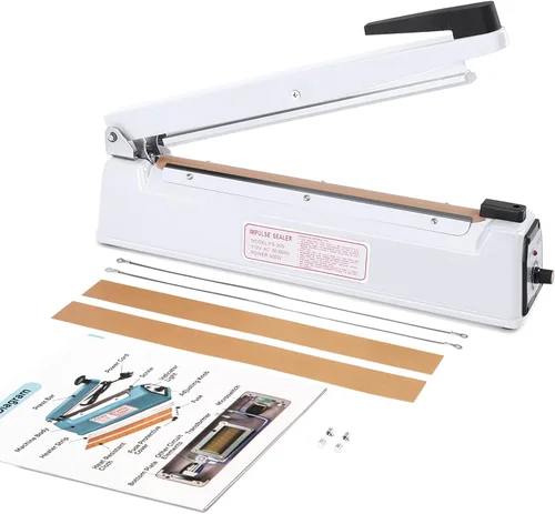 Miniatura 17 de METRONIC Sellador de impulso de 8 pulgadas, máquina selladora térmica manual para bolsas de plástico, selladores de bolsas retráctiles, máquina