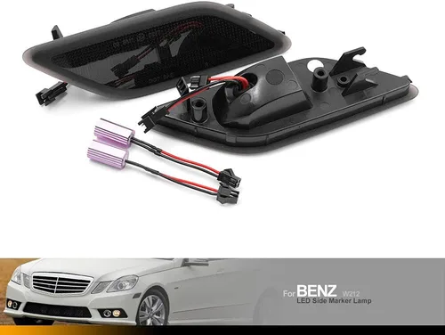 Miniatura 4 de Kits de luces indicadoras laterales LED con lentes ahumadas ámbar para Mercedes Benz W212 Clase E Pre-LCI E350 E550 E63 AMG 2010 2011 2012 2013