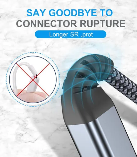 Miniatura 6 de Cable de impresora de 10 pies, USB 2.0 USB-A a USB-B, cable midi de nailon trenzado de alta velocidad para HP Canon, Brother Dell, Epson más, piano