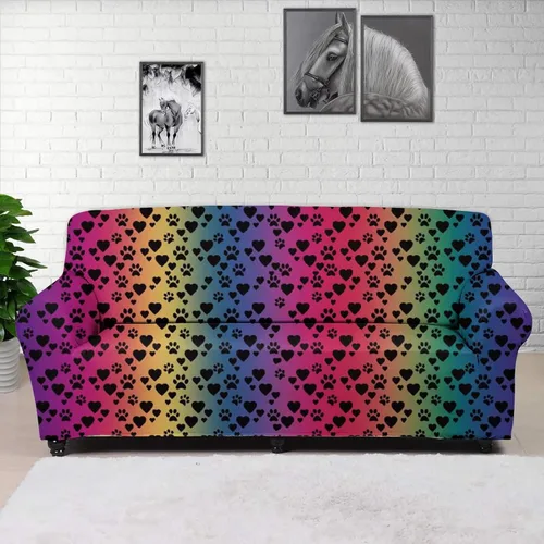 Miniatura 19 de Forchrinse Funda de sofá con estampado navajo africano para sofá de 1 cojín, funda elástica para sofá, protector de muebles para casa rural, hogar