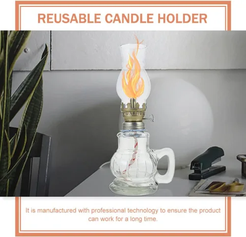 Miniatura 6 de SEWACC Pantalla de lámpara de cristal, 3 piezas, pantalla de lámpara de vela de vidrio, cubierta de lámpara de queroseno, cubierta de lámpara