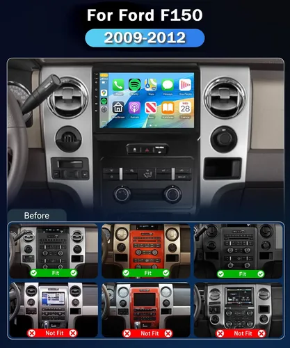 Miniatura 2 de Radio de Coche 8Core 4+64G para Ford F150 2009 2010 2011 2012 Carplay Inalámbrico Android Auto, Radio IPS de 9", Android/GPS WiFi/32EQ