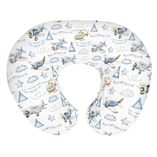 Fundas de almohada de lactancia para niños y niñas, diseño retro, estrellas, nubes, cielo, para lactancia, almohadas suaves y elásticas extraíbles