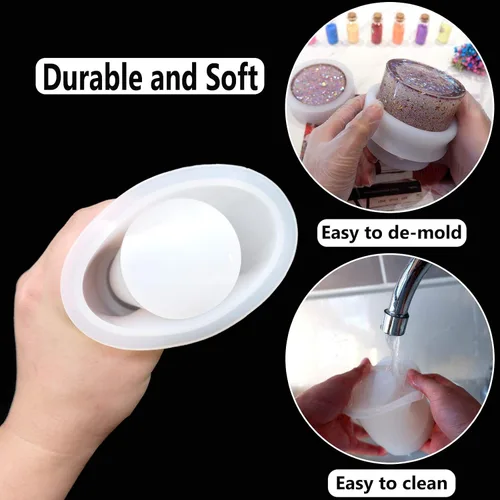 Miniatura 3 de MOUGIGI Moldes de resina - Moldes para botellas y cajas de joyería para decoración de resina de bricolaje