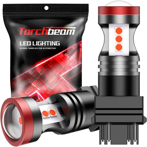 Miniatura 11 de Torchbeam 3157 - Bombillas LED, luces de señal de giro LED amarillas ámbar, 400% más brillantes 3156 3057 3457 4157, bombilla LED con proyector
