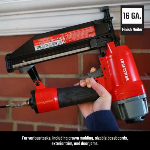 Miniatura 5 de Craftsman Compresor de Aire Tipo Panqueque de 6 Galones Kit Combo de 4 Herramientas, 150 PSI, Libre de Aceite, Incluye Clavadora de Acabado 16GA