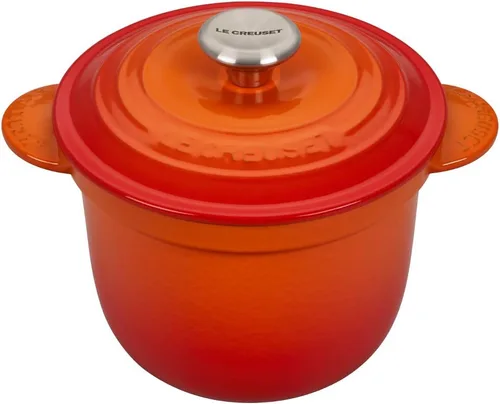 Miniatura 7 de Le Creuset Olla de arroz de hierro fundido esmaltado con tapa y inserto de gres, 2.25 cuartos de galón., Marsella Marseille