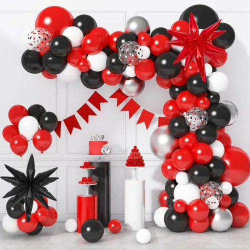Miniatura 8 de Ouddy Life Kit de arco de guirnalda de globos azul marino y dorado, decoraciones de graduación de 2026, globos de confeti dorado y blanco, corona