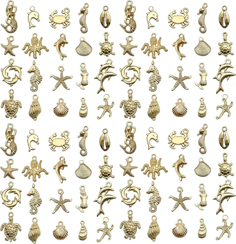 Miniatura 16 de WOCRAFT 60 piezas de dijes de pulsera de cruz dorada KC para juegos de fabricación de joyas, collares, pulseras, llaveros, kit de suministros de KC