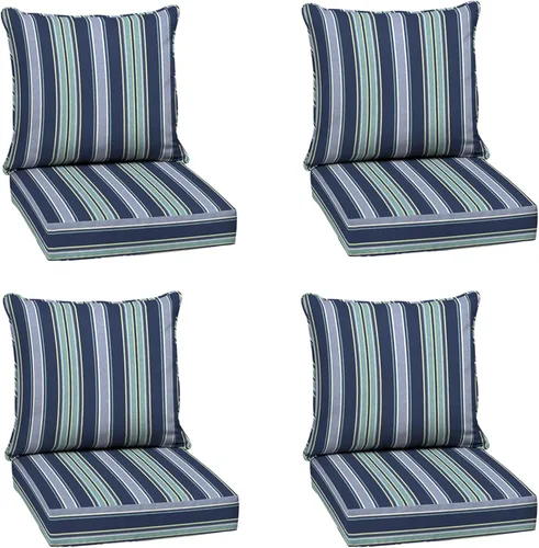 Miniatura 161 de Arden Outdoor Deep Seat Cushion Set, 24 x 24 pulgadas, Cojín para exteriores resistente al clima, a la lluvia y a la decoloración para silla, sofá