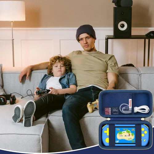 Miniatura 7 de Supmay Funda de transporte compatible con CCTU / TEBIYOU - Juegos de mano para niños, precargados 218 videojuegos retro, soporte portátil para Cubo