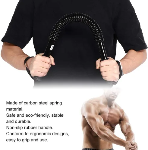 Miniatura 4 de ZJchao Ejercitador de potencia de brazo, barra de potencia de resorte, antebrazo, fuerza muscular, entrenamiento de resistencia, kit de gimnasio, 30