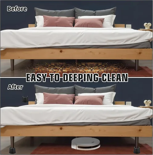 Miniatura 5 de Paquete de 9 elevadores de muebles de 4 pulgadas, elevadores de cama de 4 pulgadas, resistentes con almohadillas antideslizantes, soporta 1500