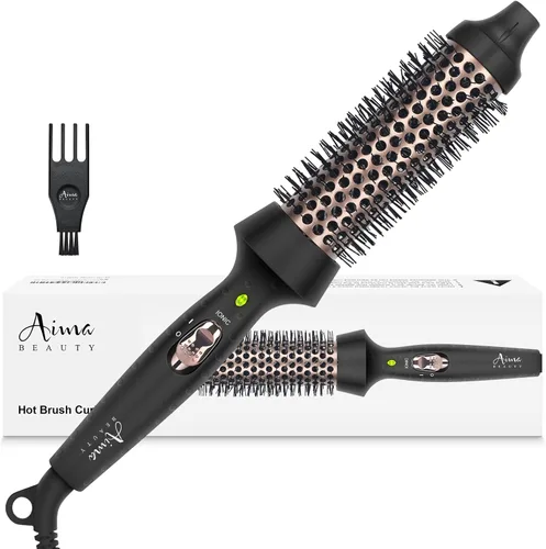 Aima Beauty Cepillo térmico, cepillo voluminizador de 1.3 pulgadas/1.378 in que hace que el cabello sea sedoso y suave, el cepillo caliente iónico