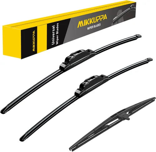 Miniatura 11 de MIKKUPPA Juego de 3 limpiaparabrisas de 22+21+12 pulgadas - Reemplazo para Dodge Durango 2011-2023, Jeep Grand Cherokee 2011-2013 - Limpiaparabrisas