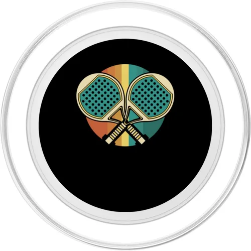 Miniatura 2 de Pelota de tenis de pádel retro, raqueta vintage PopSockets MagSafe PopGrip para iPhone