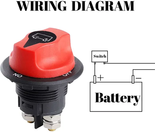 Miniatura 2 de Interruptor de desconexión de batería - Aislador de corte de 12V-48V - Máx. 32V CC 100A Cont 150A INT Interruptor de encendido y apagado