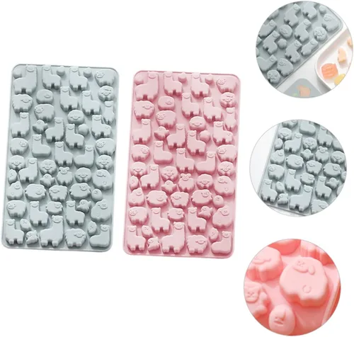 Miniatura 3 de 2 moldes de silicona para hornear de alpaca, moldes de chocolate para bricolaje, moldes para dulces con forma de animal para uso doméstico