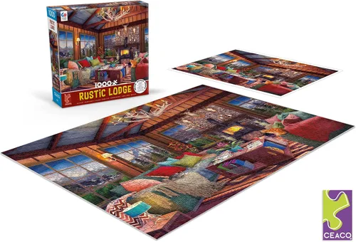 Miniatura 2 de Ceaco - Rustic Lodge - Cozy Fire - Rompecabezas de 1000 piezas, 27 x 20