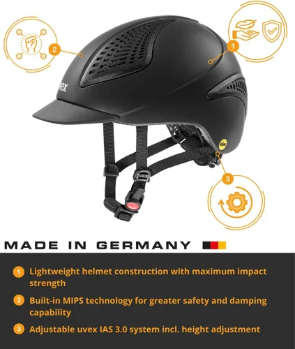 Miniatura 6 de uvex exxential II MIPS - Casco de equitación para mujeres y hombres, casco ajustable con sistema MIPS integrado