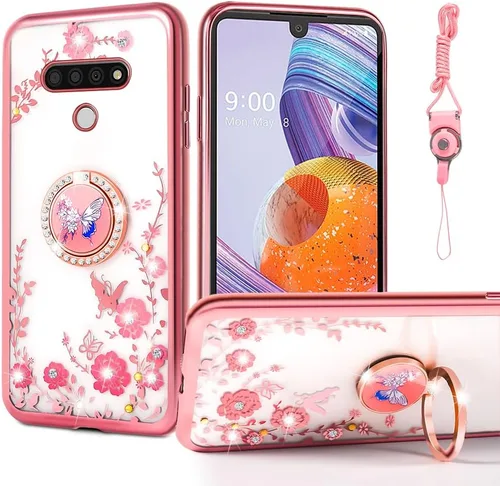 Miniatura 9 de nancheng Bonita funda de teléfono con purpurina para LG Velvet 5G (LM-G900)/LG Velvet 5G UW Lujo Brillante Suave TPU Anti arañazos Anti-caída Oro