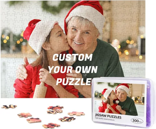 Rompecabezas personalizado de la foto 300/500/1000 piezas rompecabezas de imágenes personalizado para familia, boda, Navidad, regalos de Acción de