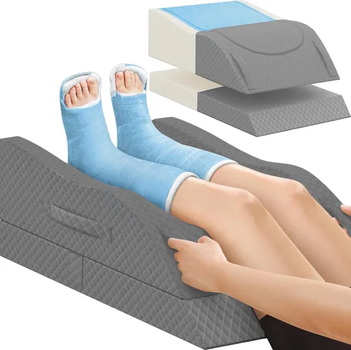 Miniatura 26 de Almohadas de elevación TranquilRelax para piernas después de cirugía, almohada de cuña de espuma viscoelástica ajustable para lesiones o descanso