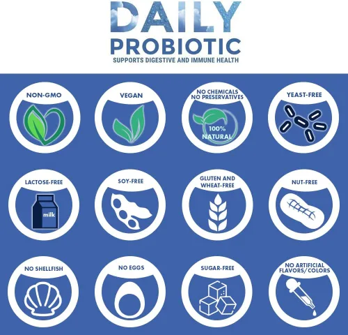 Miniatura 4 de Replenish the Good Probiótico diario para adultos Suplemento vegano con 6 mil millones de UFC Apoya la salud digestiva Ofrece 15 veces más