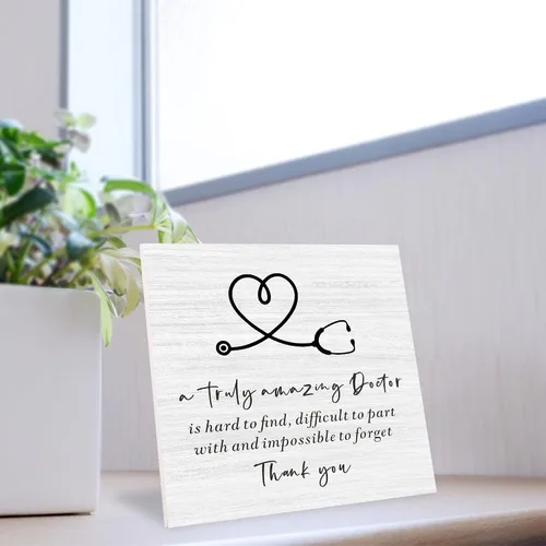 Miniatura 3 de Letrero de madera con texto en inglés "Doctor Wood", regalo de agradecimiento para médicos y enfermeras, regalos únicos para hombres y mujeres