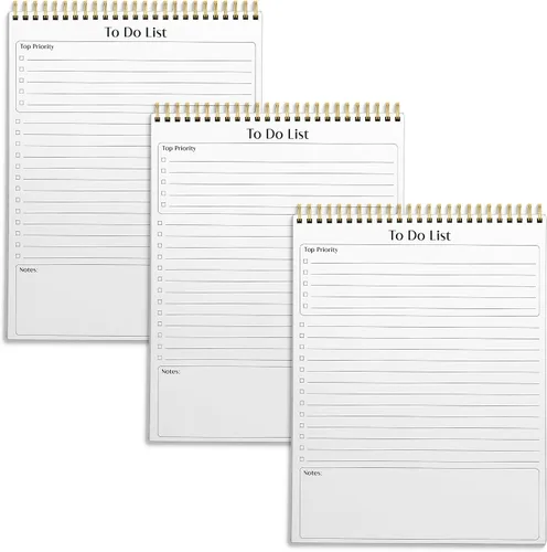 Miniatura 6 de Better Office Products To Do List Notepad, 8.5" x 11", Planning Note Pad, 50 Sheets, Double Wire Spiral, Daily Agenda Productivity Checklist