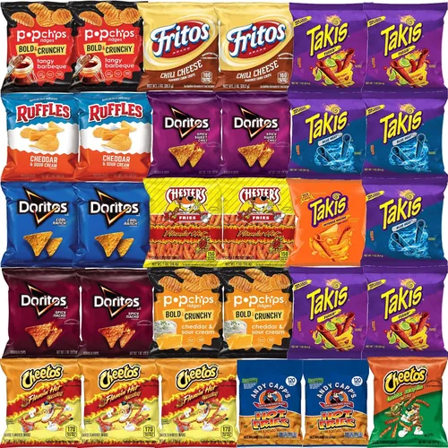 Miniatura 3 de Paquete variado de bocadillos de papas fritas calientes para adultos, paquete de cuidado de bolsas de aperitivos picantes ardientes, caja de regalo