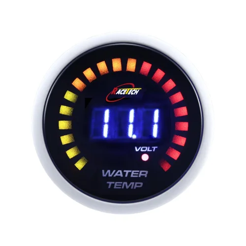 Miniatura 16 de RACETECH Medidor Digital Dual de Presión de Aceite y Voltímetro - 145 PSI, 8~18V - 52 mm 2-1/16" 20 LED Anillo Exterior Azul con Función