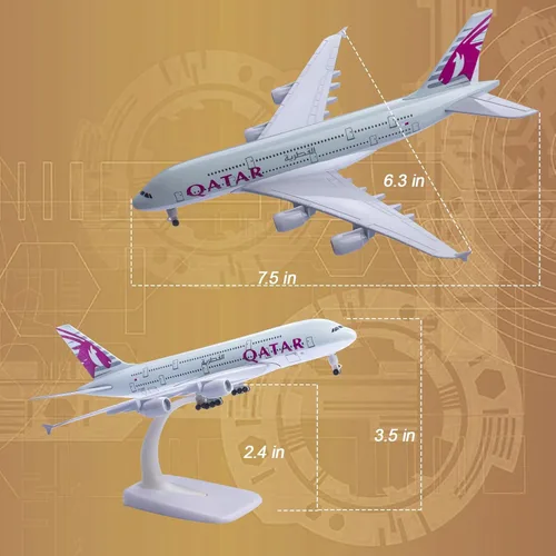 Miniatura 5 de Modelo plano 1:300 Modelo A380 Modelo Modelo de aleación de metal plano modelo para regalo y decoración