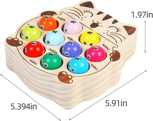 Miniatura 4 de JAUNTY Juguete Montessori de madera para niños de 1, 2, 3 años, educativa preescolar, coordinación de ojos y manos, juguete de aprendizaje