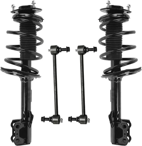 Miniatura 14 de Detroit Axle - Kit de 4 barras estabilizadoras delanteras para Ford F-150 2021 2022 2023 2024, 2 puntales con resorte helicoidal, 2 eslabones
