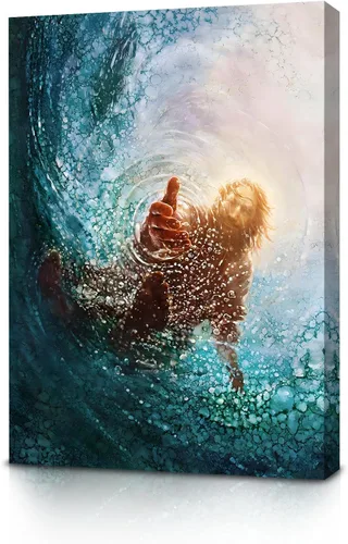 SEVOJO Impresión artística religiosa del Sagrado Corazón de Jesús, decoración de pared cristiana, póster inspirador de fe, decoración de iglesia
